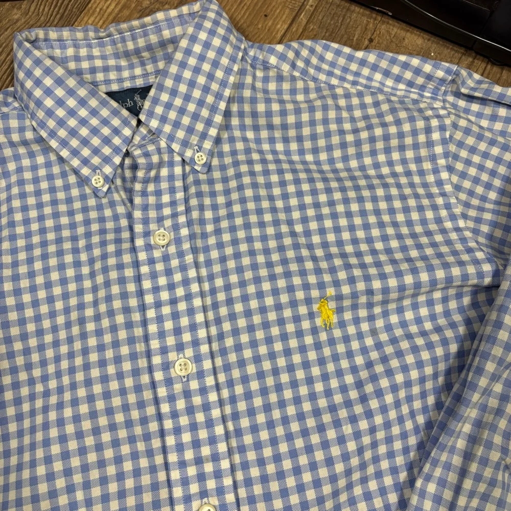 Ralph Lauren Men’s Polo Button Down Dress Gingham Shirt Size‎ M